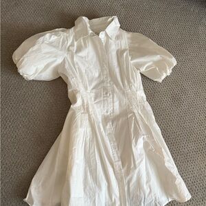 Lena Ivory Button-Up Blouse